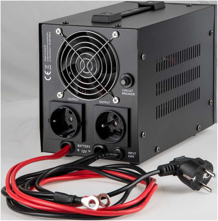 KEMOT PROsinus-800 nepertraukiamo maitinimo šaltinis su gryna sinusine banga ir įkrovimo funkcija 12V 230V 800VA/500W - juoda