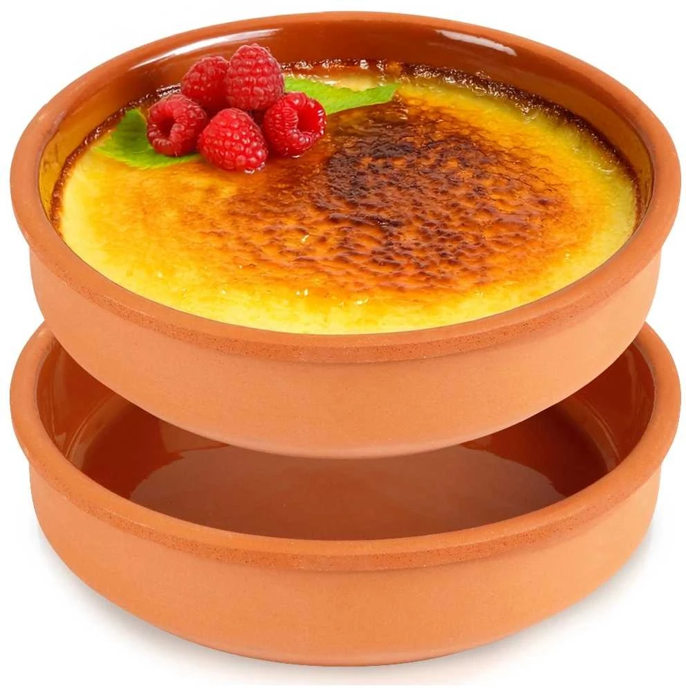 Excellent Houseware Keraminės formelės, 2 vnt., Ø15,5 cm, sudedamos, emaliuotas dugnas, tinka naudoti mikrobangų krosnelėje