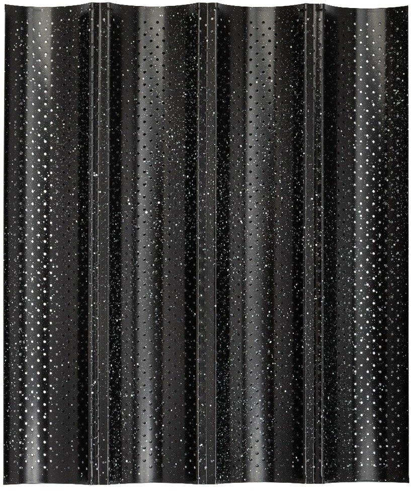 Kepimo forma perforuota, su nepridegančia danga, juoda, 38 × 33 × 2 cm
