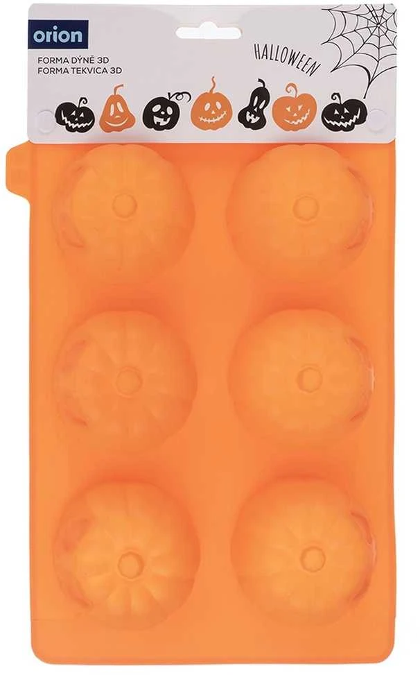 Orion Silikoninė keksiukų forma 27x18x4 cm Helovino moliūgo tema
