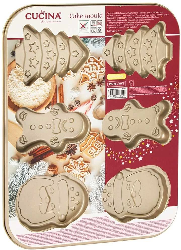 Springos La Cucina Keksių forma 35x26,5 cm - Kalėdų motyvai