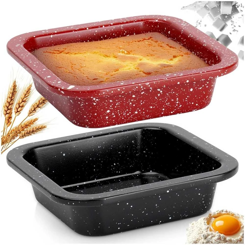 Duka La Cucina Kepimo forma 12x12 cm 2 vnt - Stačiakampis - Tortų forma