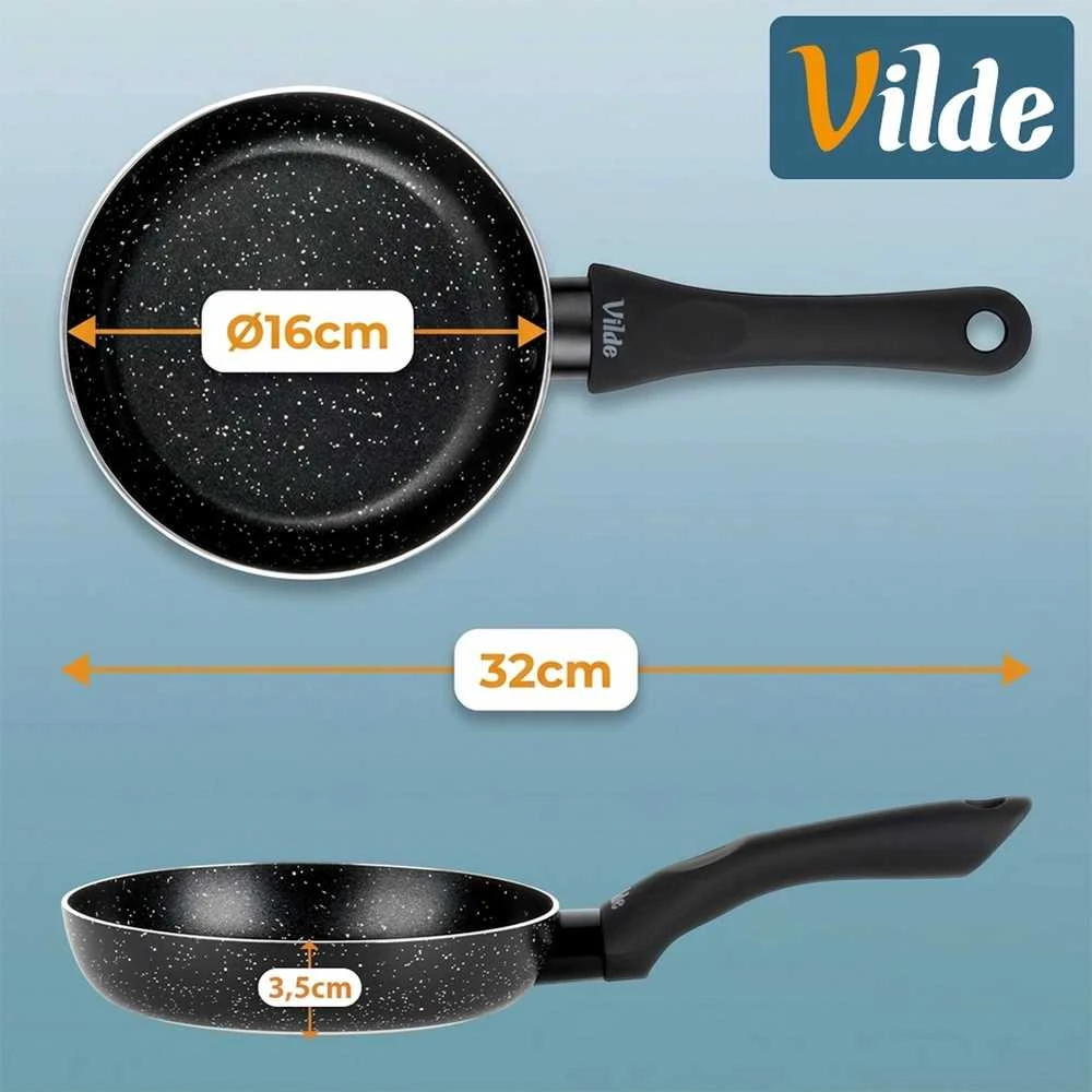 Konighoffer Vilde Granitinė keptuvė Juodas LINE 16 cm