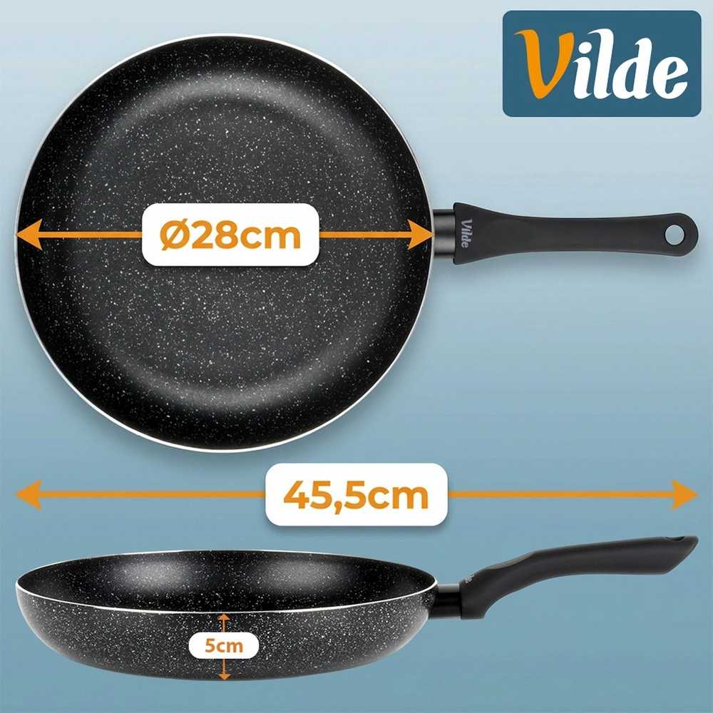 Vilde Granitinė patelnia 28 cm Juodoji linija