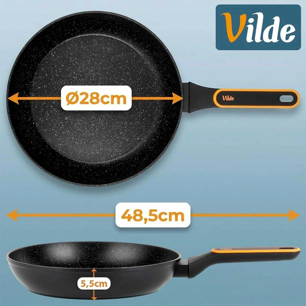 Vilde Sauté keptuvė TERRUNA 28 cm Granitas Netrinanti