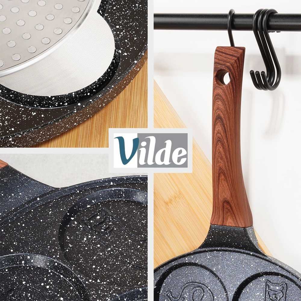 Keptuvė kiaušiniams ir blynams Vilde Juodas&amp;Wood 26 cm