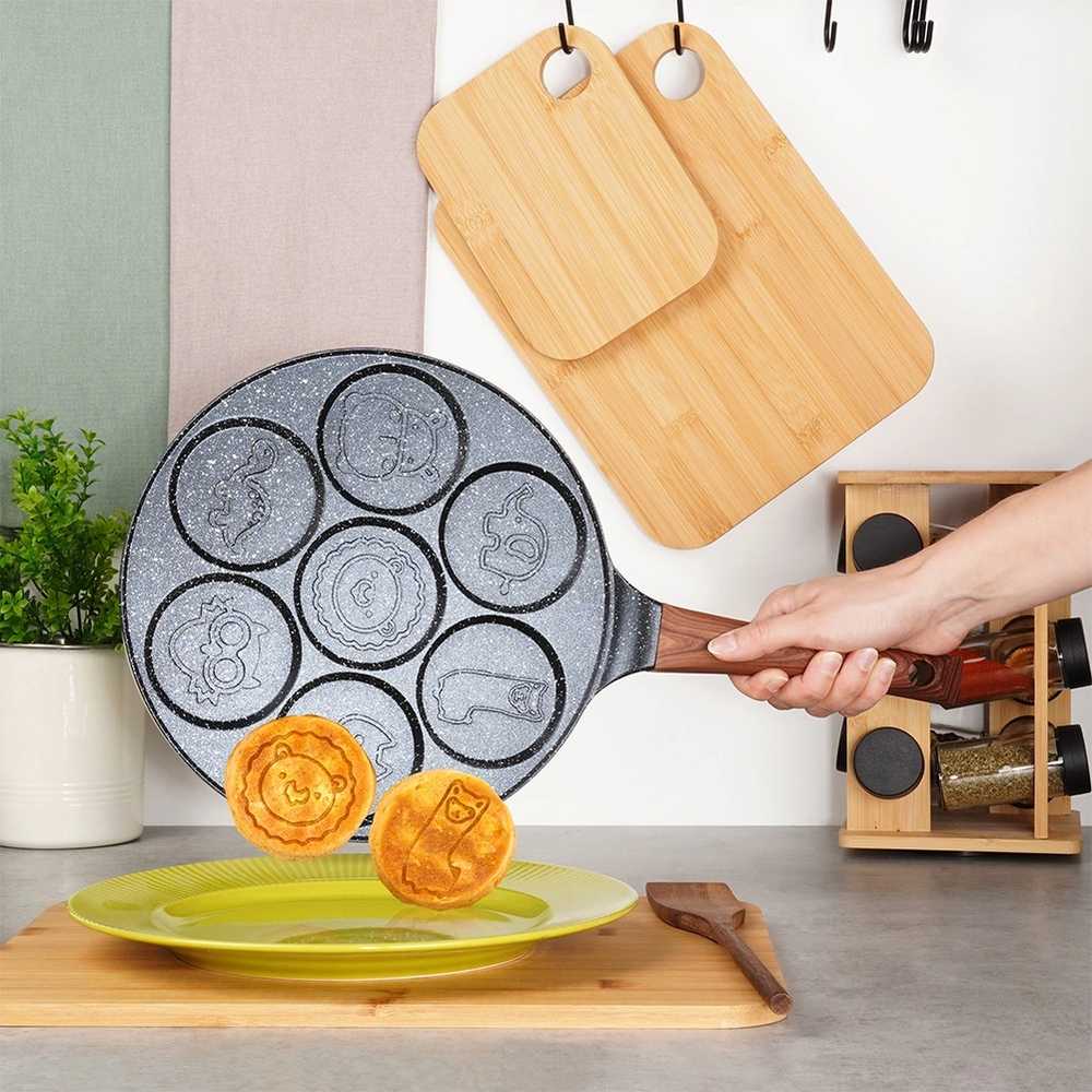 Keptuvė kiaušiniams ir blynams Vilde Juodas&amp;Wood 26 cm