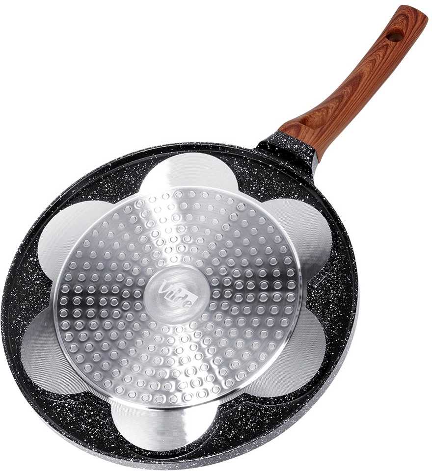 Keptuvė kiaušiniams ir blynams Vilde Juodas&amp;Wood 26 cm
