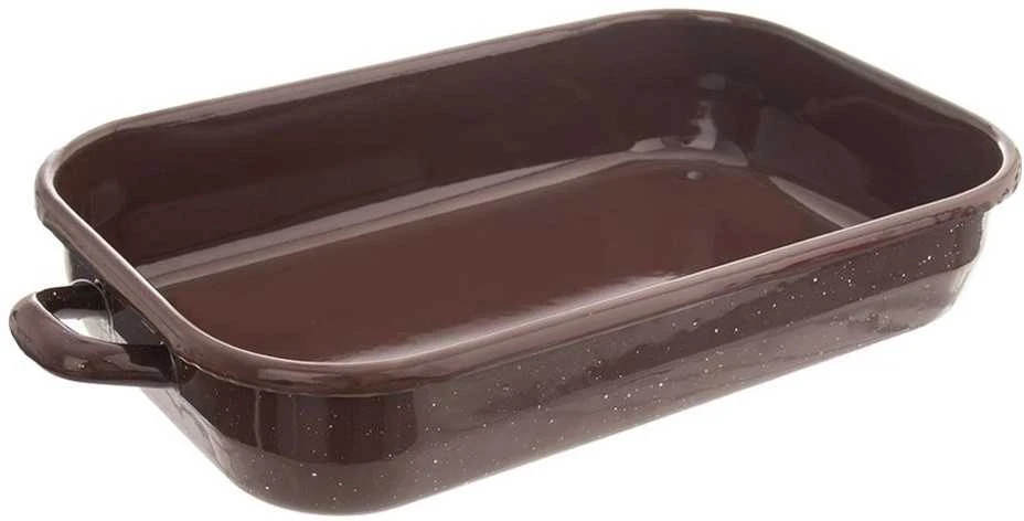 Orion Kepimo indas emaliuota stačiakampio formos BROWN 2,2 l, 34x18,5x6,5 cm