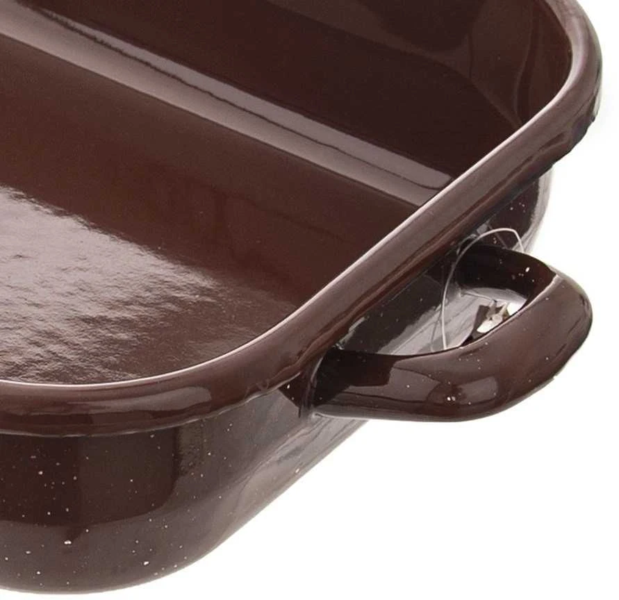 Orion Kepimo indas emaliuota stačiakampio formos BROWN 2,2 l, 34x18,5x6,5 cm