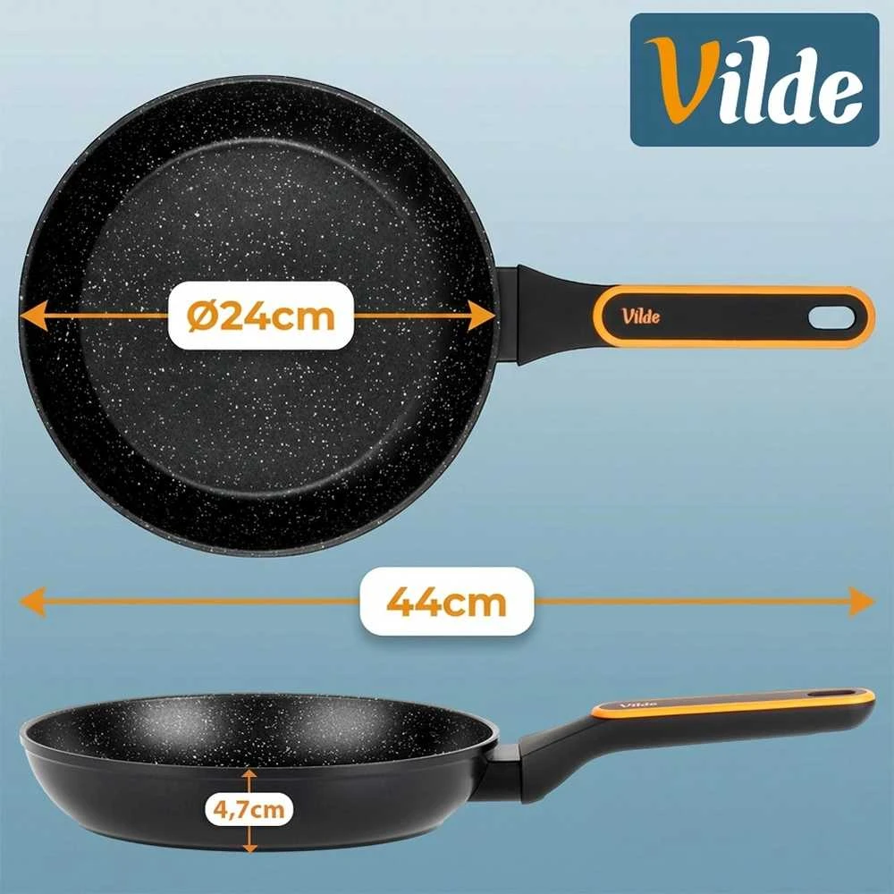 Vilde Granito Keptuvė 24 cm Su Non-Stick Danga
