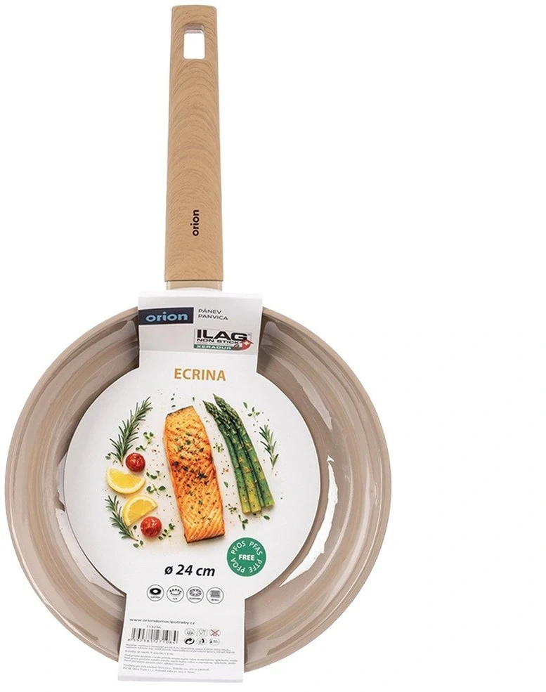 Keptuvė su keramine danga, smėlio spalvos, Ø 24 cm