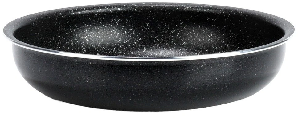 Keptuvė su nuimama rankena ir granitine danga, juoda, 21,5 × 21,5 × 4,5 cm