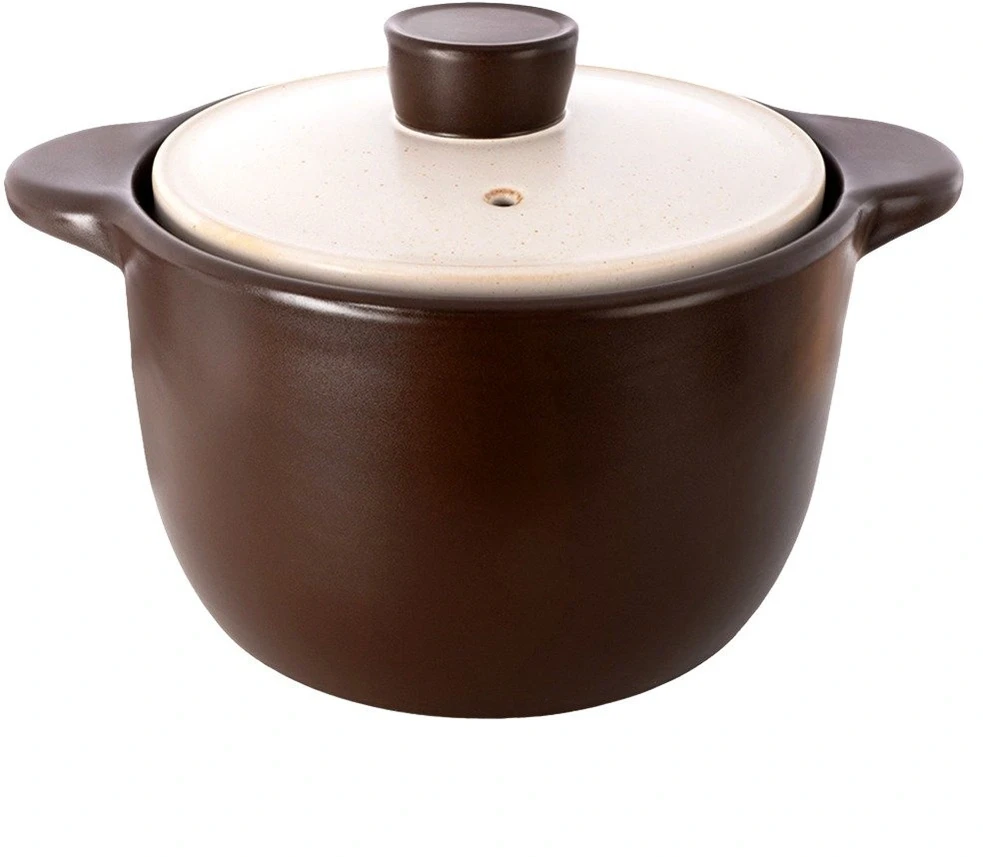 Keraminis puodas su dangčiu, 6,9 l, rudas, Ø 24 cm