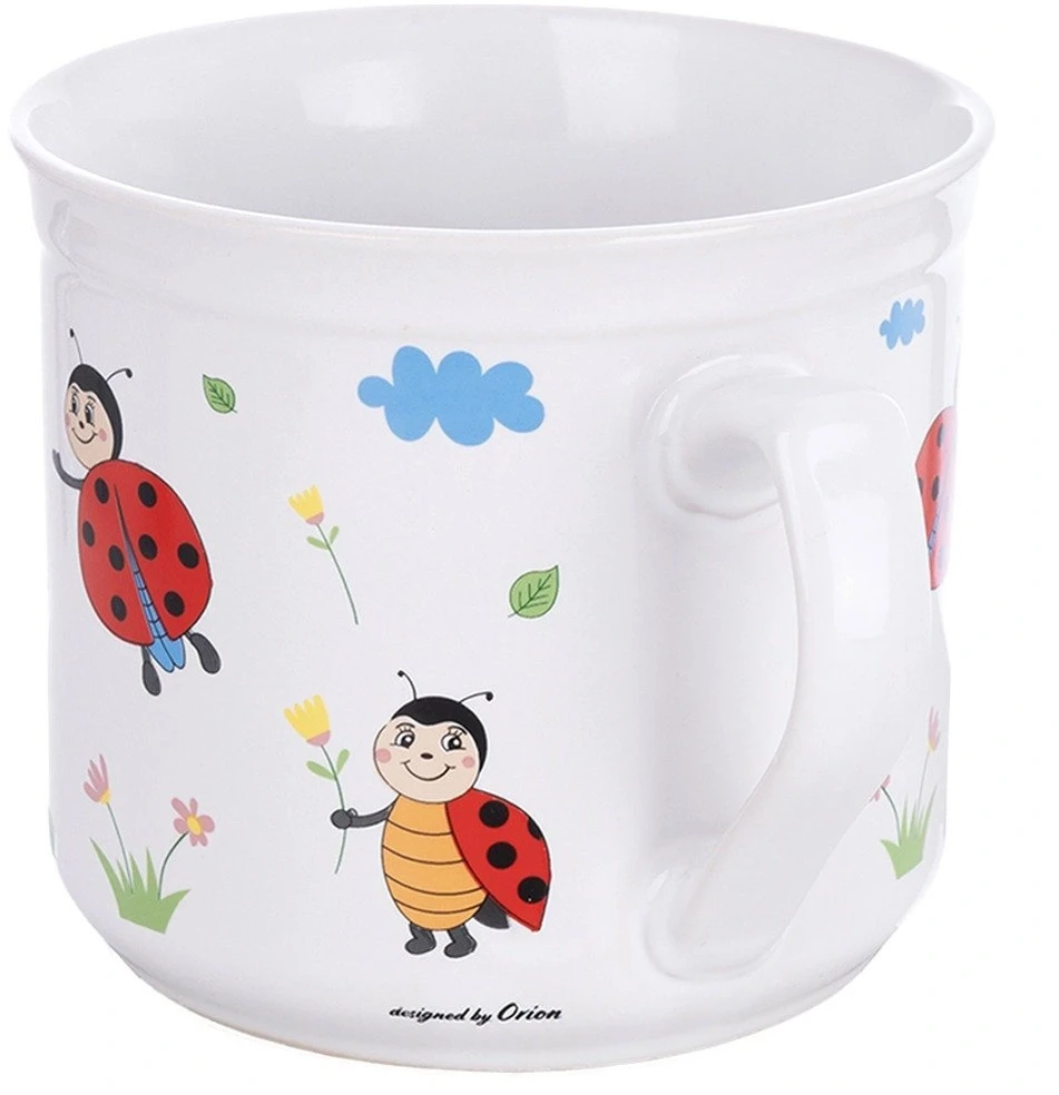 Keraminis puodelis su boružėlių motyvu, 650 ml, įvairiaspalvis, 14 × 11,5 × 10 cm