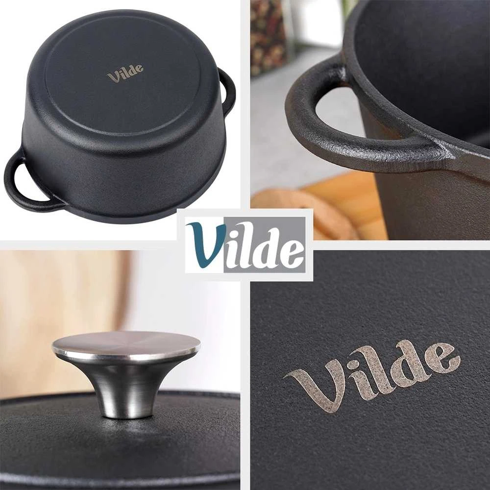 Maysternya Ketaus puodas su dangčiu Vilde Cast Line 24 cm, 3,9 l