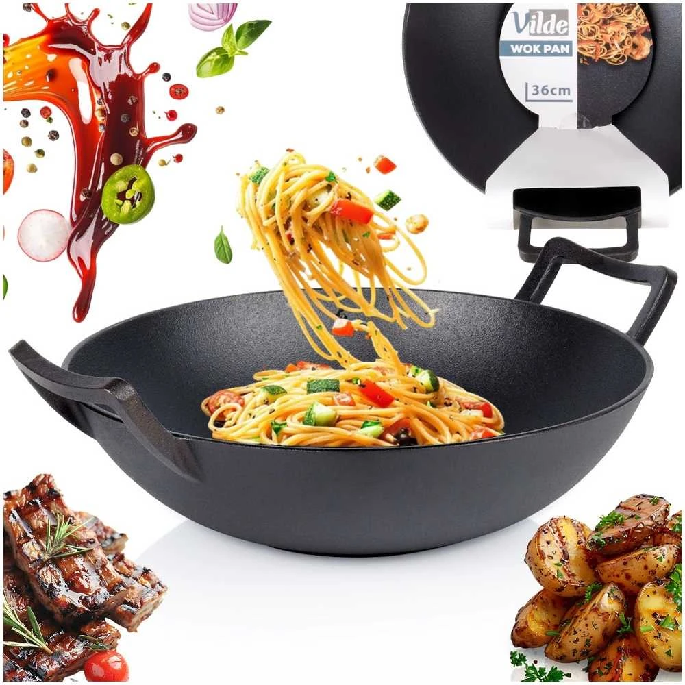 Ketaus wok keptuvė Vilde Cast Line 36 cm