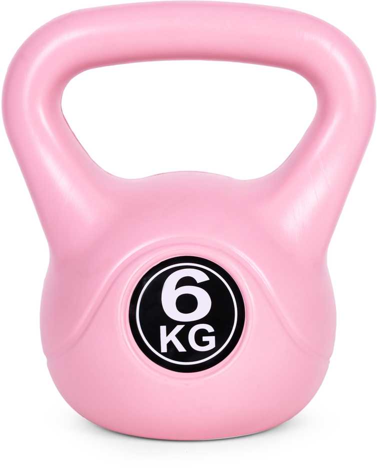 Kettlebell 6kg, treniruoklis, hantelis, svarmuo, rožinis, ModernHome