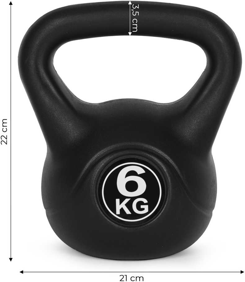 Kettlebell 6kg, treniruoklis, hantelis, svarmuo, ModernHome