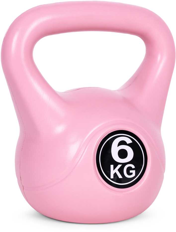 Kettlebell 6kg, treniruoklis, hantelis, svarmuo, rožinis, ModernHome