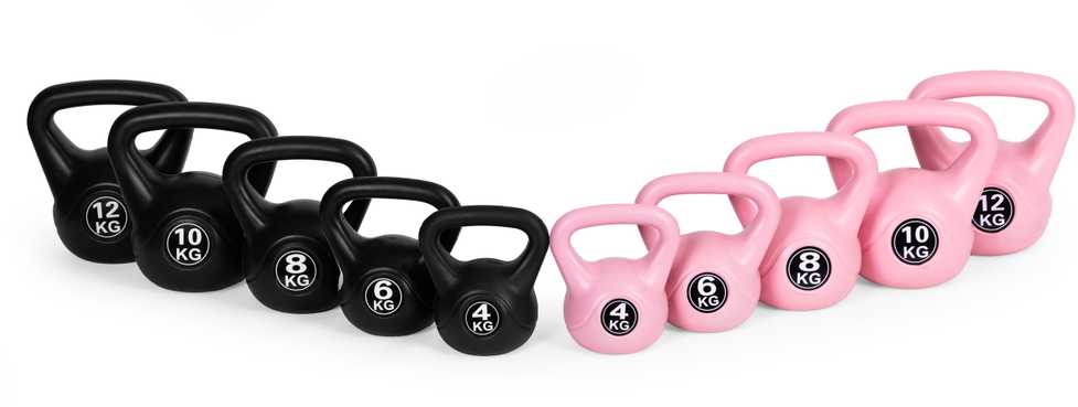 Kettlebell 8kg, treniruoklis, hantelis, svarmuo, rožinis, ModernHome