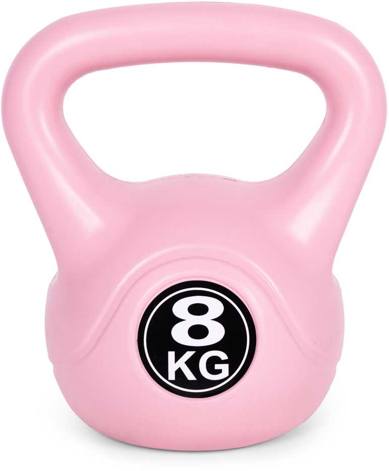 Kettlebell 8kg, treniruoklis, hantelis, svarmuo, rožinis, ModernHome