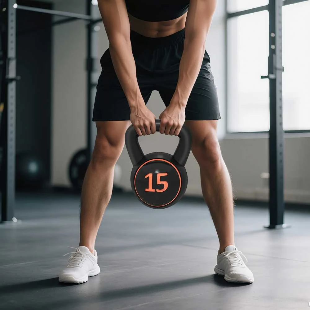 Sportnow HOMCOM virdulys (kettlebell), 2,2kg, 4,5kg, 6,8kg, 3 dalių rinkinys gimnastikai, jėgos treniruotėms, juodas