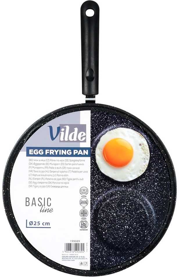 Kiaušinių ar blynų keptuvė Vilde Basic Line 24 cm, 4 skyriai