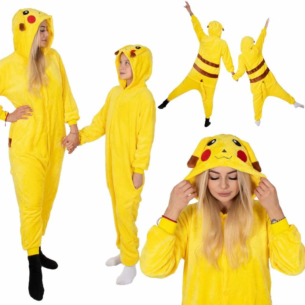 Springos Kigurumi pižama, dydis S, Pikachu dizainas