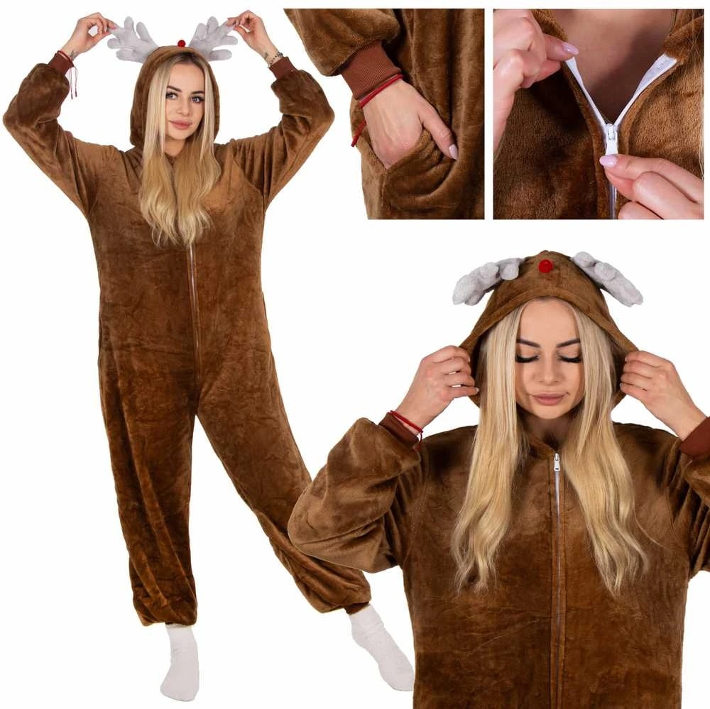 Kigurumi pižama su elnio raštu Springos, dydis S