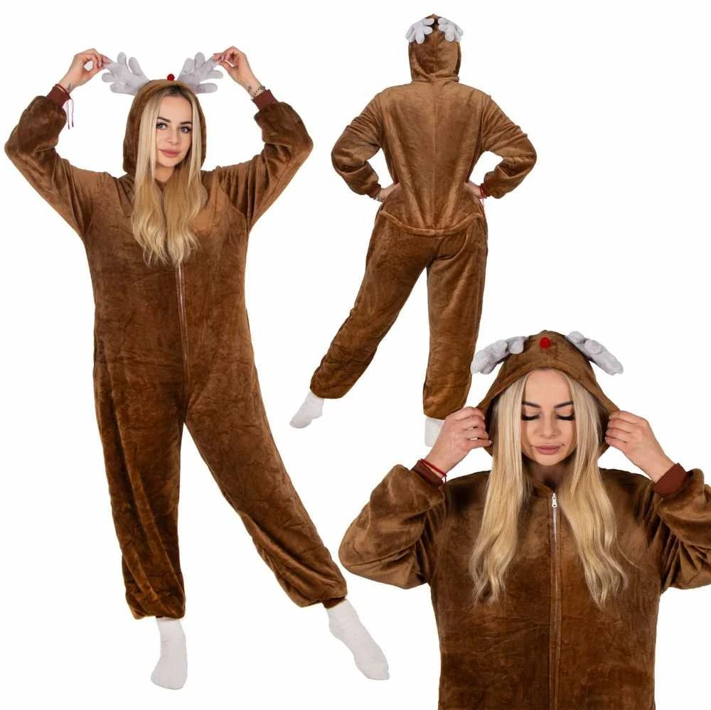 Kigurumi pižama su elnio raštu Springos, dydis S