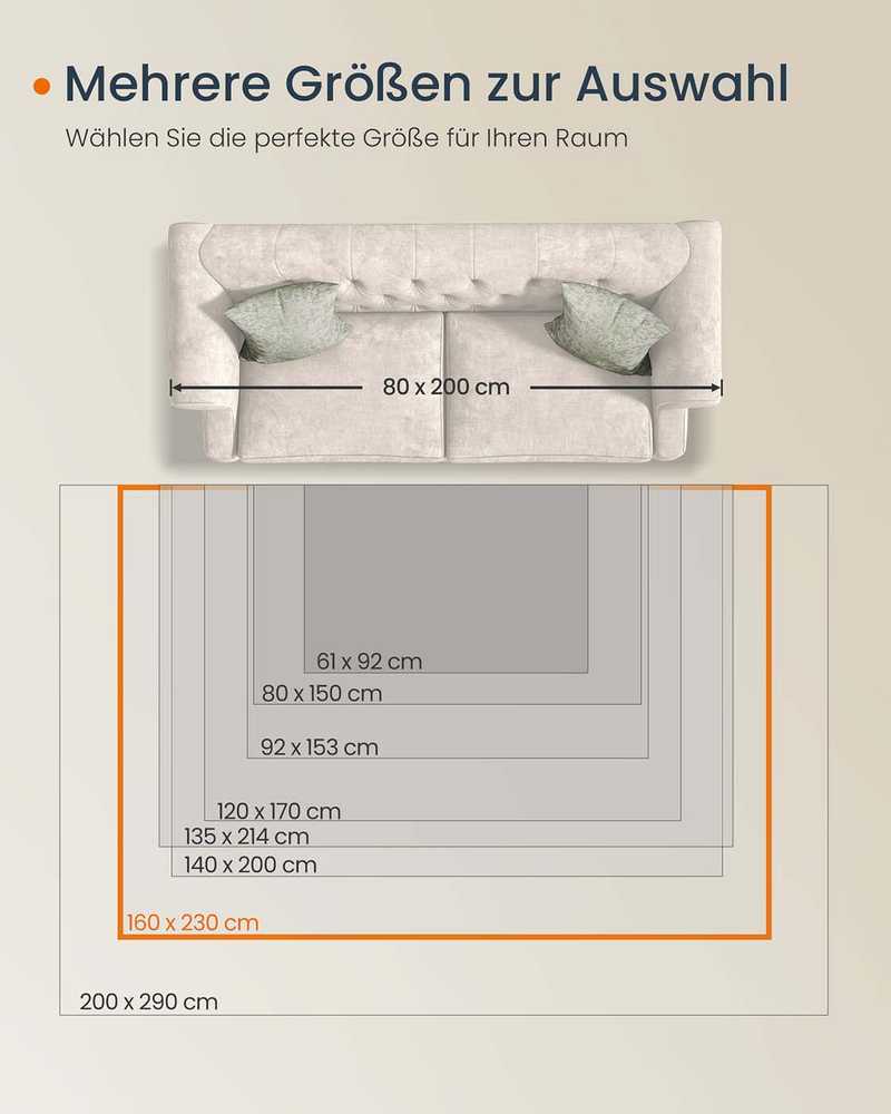 SONGMICS HOME Vintage kilimas 160 x 230 cm, pūkuotas, kapučino spalvos