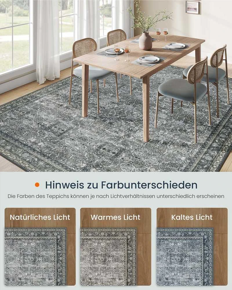 Songmics Kilimas 160 x 230 cm, pilkas