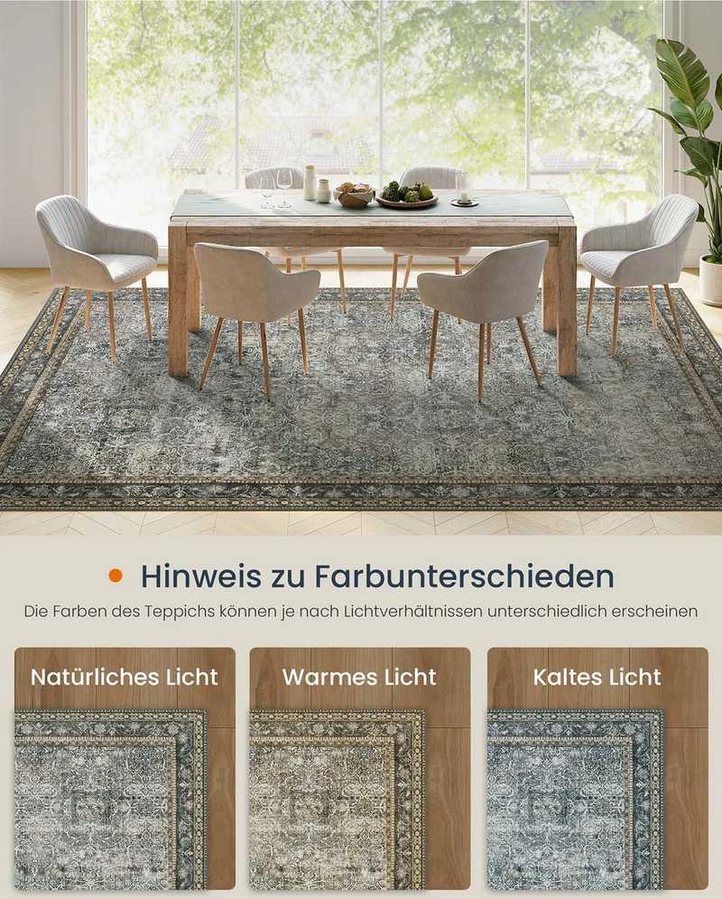 Songmics Kilimas 160x230 cm graikinio riešuto spalvos