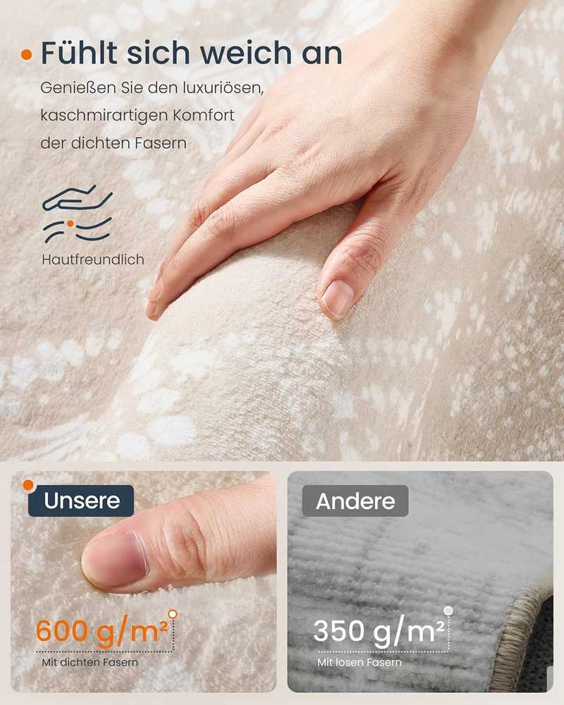 Songmics Kilimas 200x290 cm cappuccino spalvos