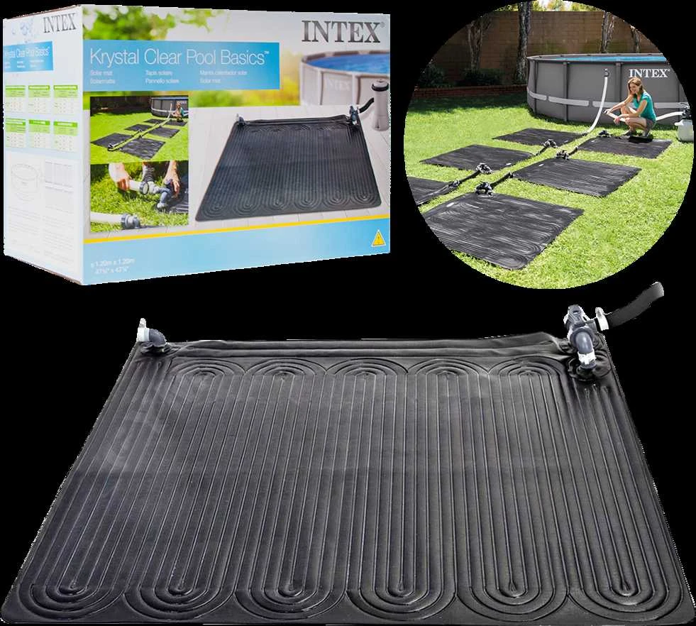Intex Saulės energija šildomas kilimėlis, juodos sp., 1,2x1,2 m, PVC