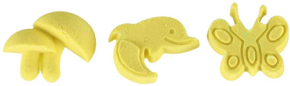 Kinetinis smėlis maišelyje 1kg, Geltonos spalvos