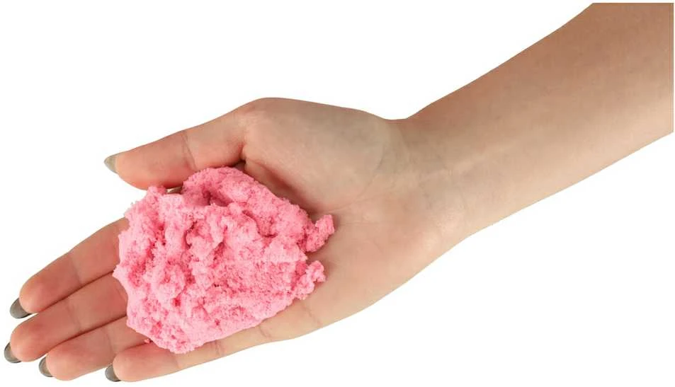 KIK Kinetinis smėlis 1kg maišelyje rožinės spalvos
