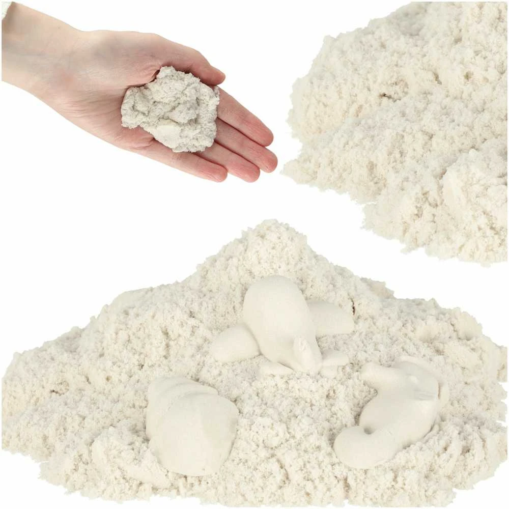 Kinetinis smėlis vaikams 1kg baltas