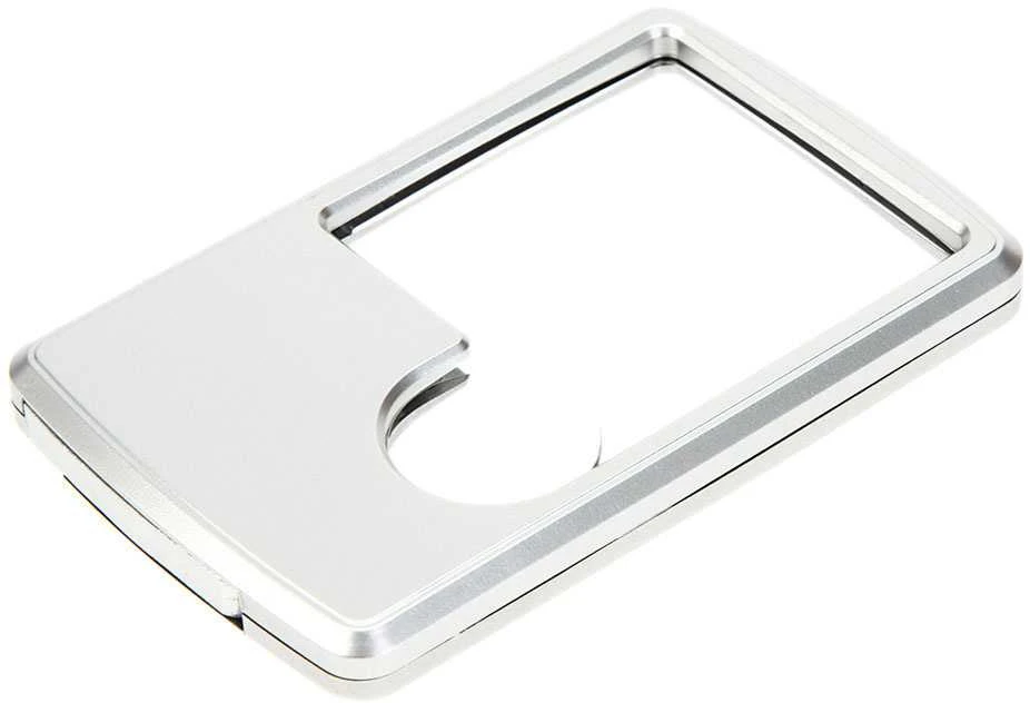 Kišeninis padidinimo stiklas su LED apšvietimu 3x 6x