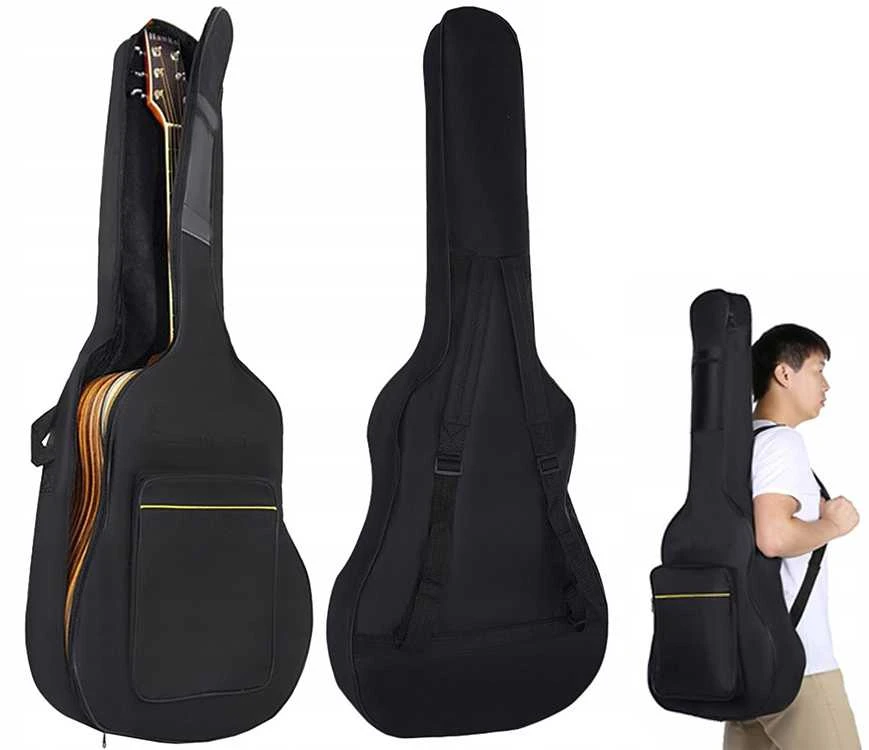 Klasikinės akustinės gitaros dėklas su reguliuojamomis petnešomis