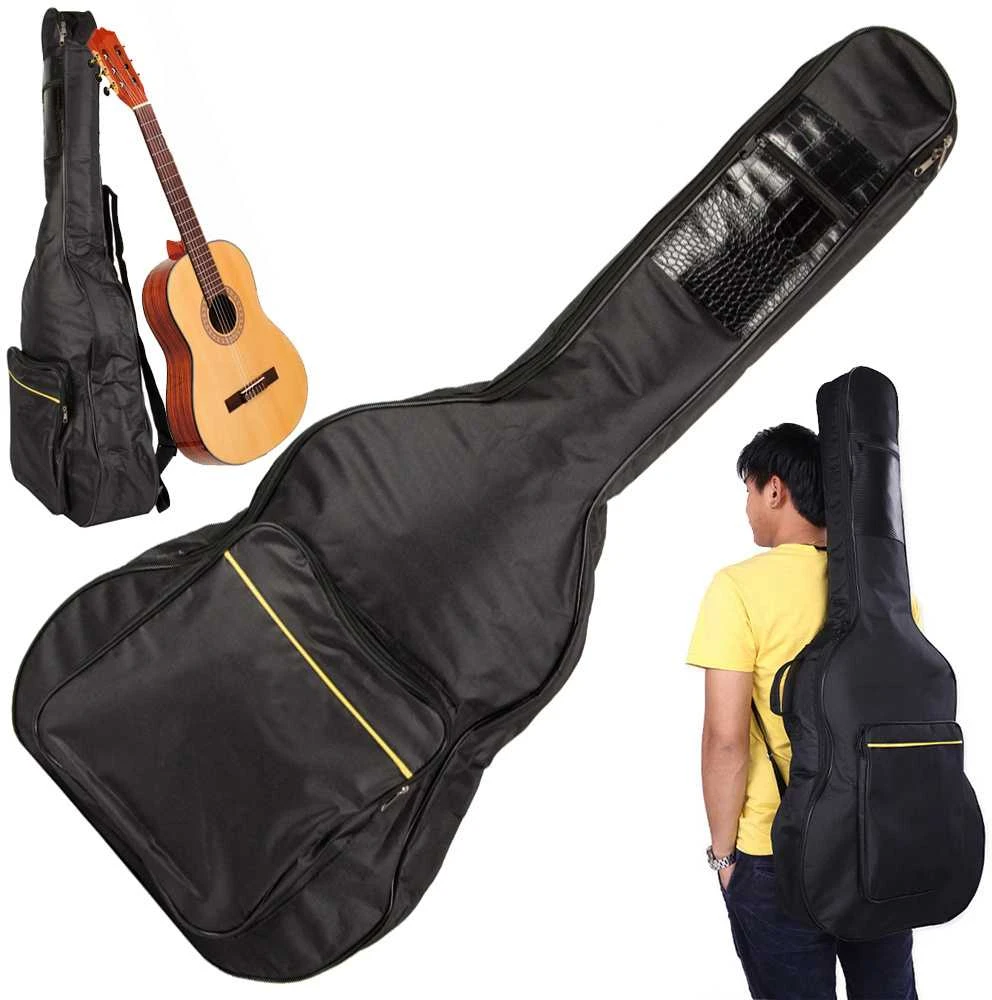 Klasikinės akustinės gitaros dėklas su reguliuojamomis petnešomis