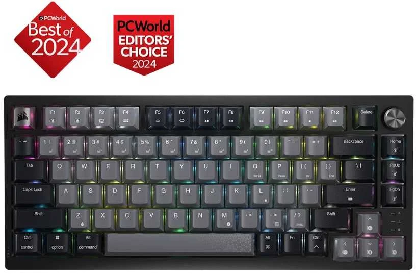 CORSAIR K65 Plus Belaidė mechaninė klaviatūra RGB LED pašvietimas Corsair MX Raudona