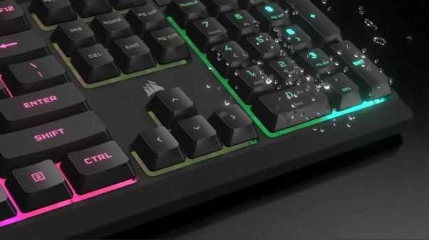 CORSAIR K55 CORE RGB Klaviatūra žaidimams RGB LED pašvietimas Juodas