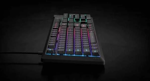 CORSAIR K55 CORE RGB Klaviatūra žaidimams RGB LED pašvietimas Juodas