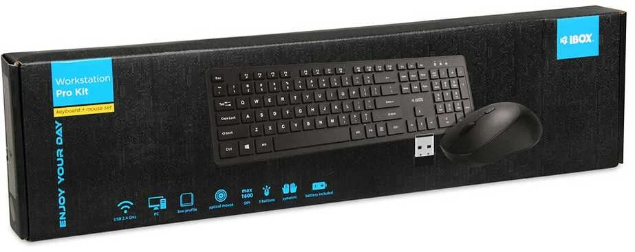 Kompiuterio Klaviatūra Ir Pelė - iBOX Workstation Pro Juoda