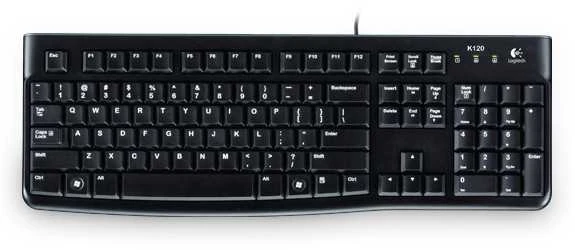 Logitech klaviatūra K120 su laidu, US/INT išdėstymas