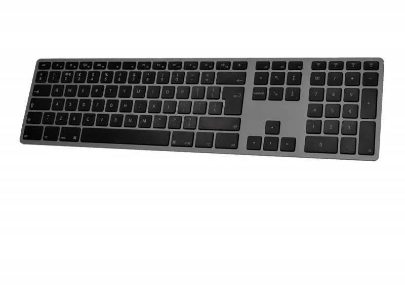 Matias Klaviatūra aliuminis Mac bluetooth apšvietimas Kosminė pilka