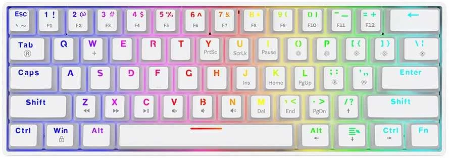 Klaviatūra žaidimams Savio Whiteout X2 Outemu Brown su laidu mechaninė su pašvietimu balta