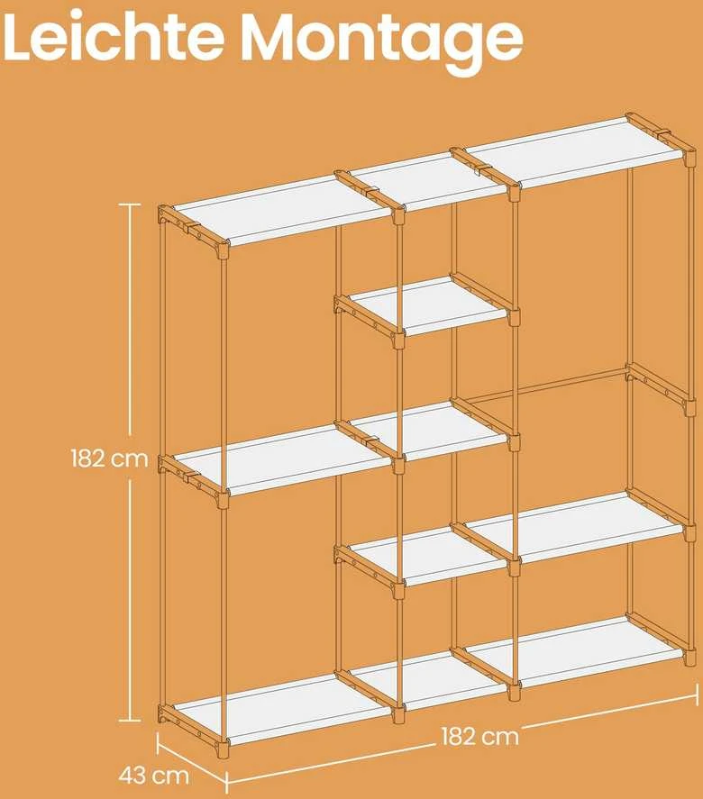 Songmics Kleiderschrank, Kleiderständer, Garderobenständer